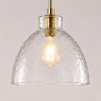 Pendant Light Hammered Cut Glass Warm Diffused Light
