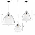 Pendant Light Hammered Cut Glass Warm Diffused Light