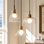 Pendant Light Hand-Blown Hammered Glass Warm Glow