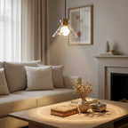 Pendant Light Hand-Blown Hammered Glass Warm Glow