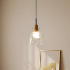 Pendant Light Hand-Blown Hammered Glass Warm Glow