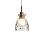 Pendant Light Hand-Blown Hammered Glass Warm Glow