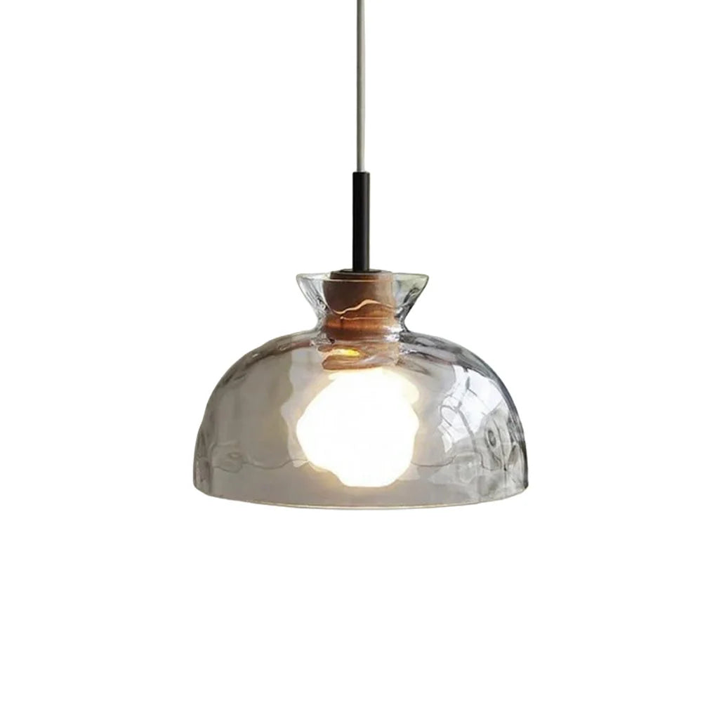 Pendant Light Hand-Blown Hammered Glass Warm Glow