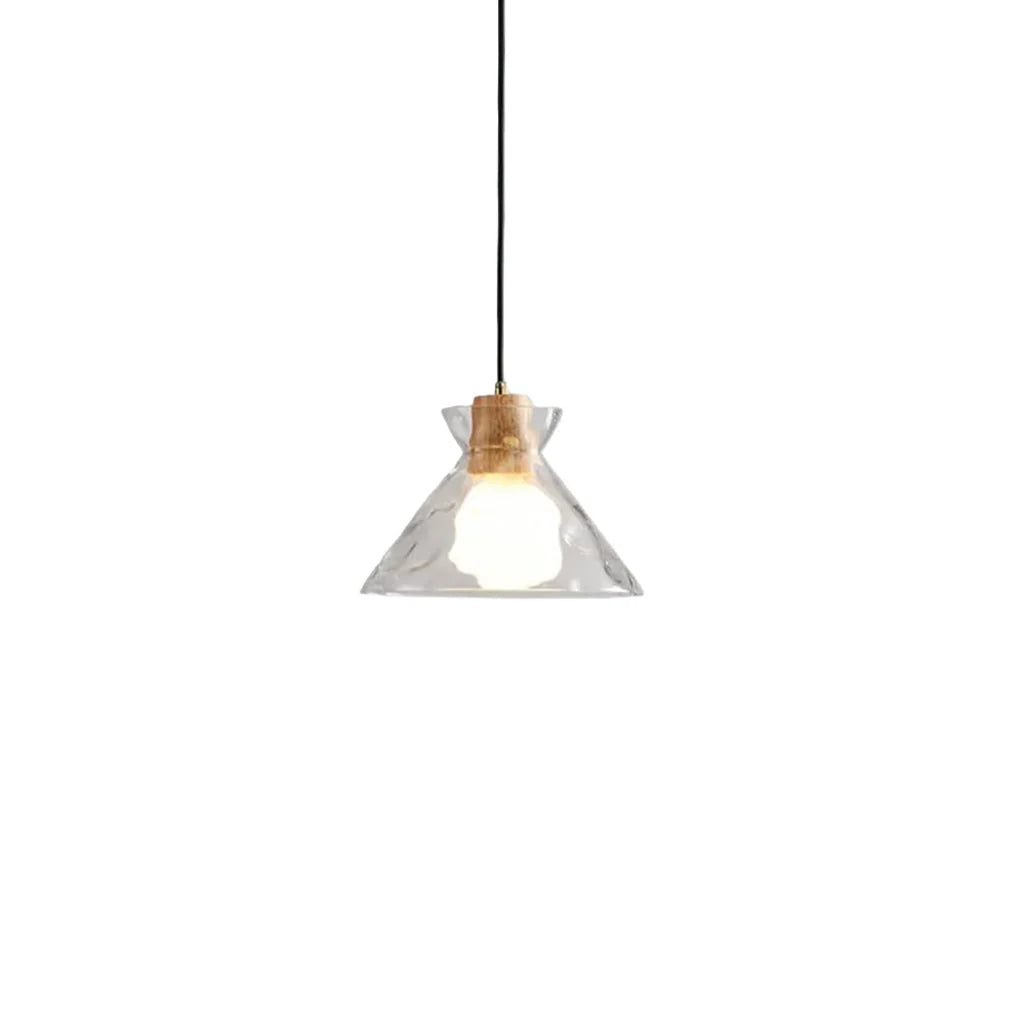 Pendant Light Hand-Blown Hammered Glass Warm Glow