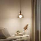 Pendant Light Hand-Blown Hammered Glass Warm Glow