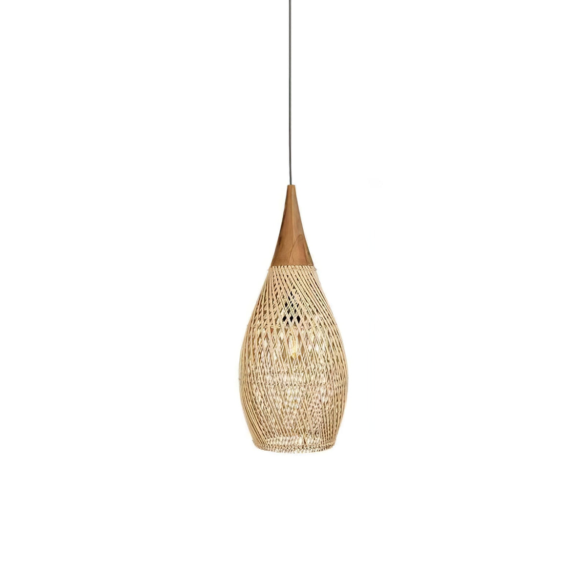 Pendant Light Handcrafted Rattan Adjustable Height