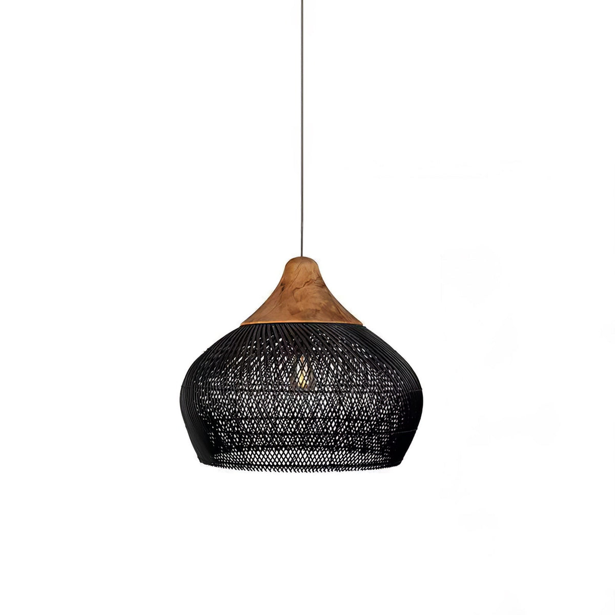 Pendant Light Handcrafted Rattan Adjustable Height