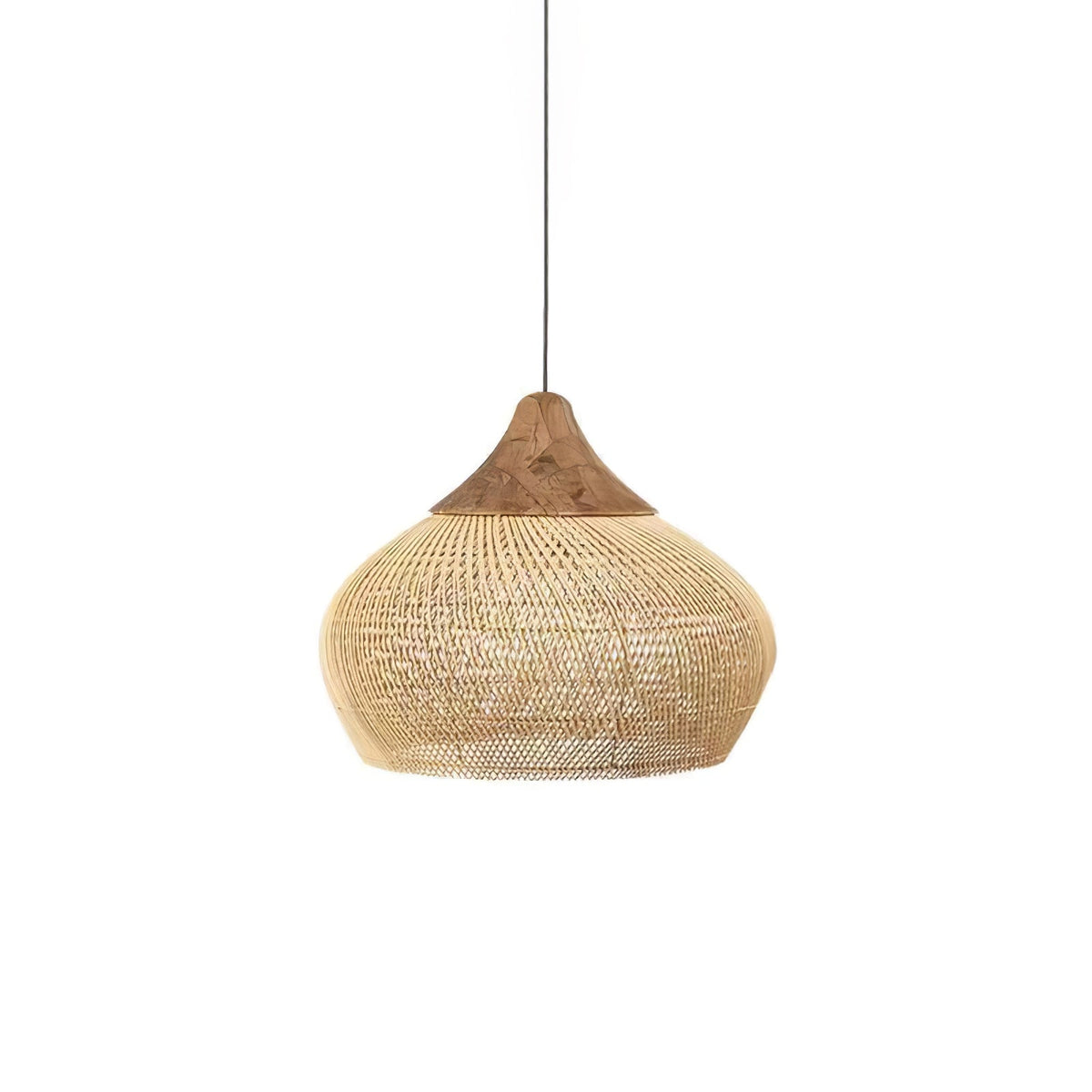 Pendant Light Handcrafted Rattan Adjustable Height