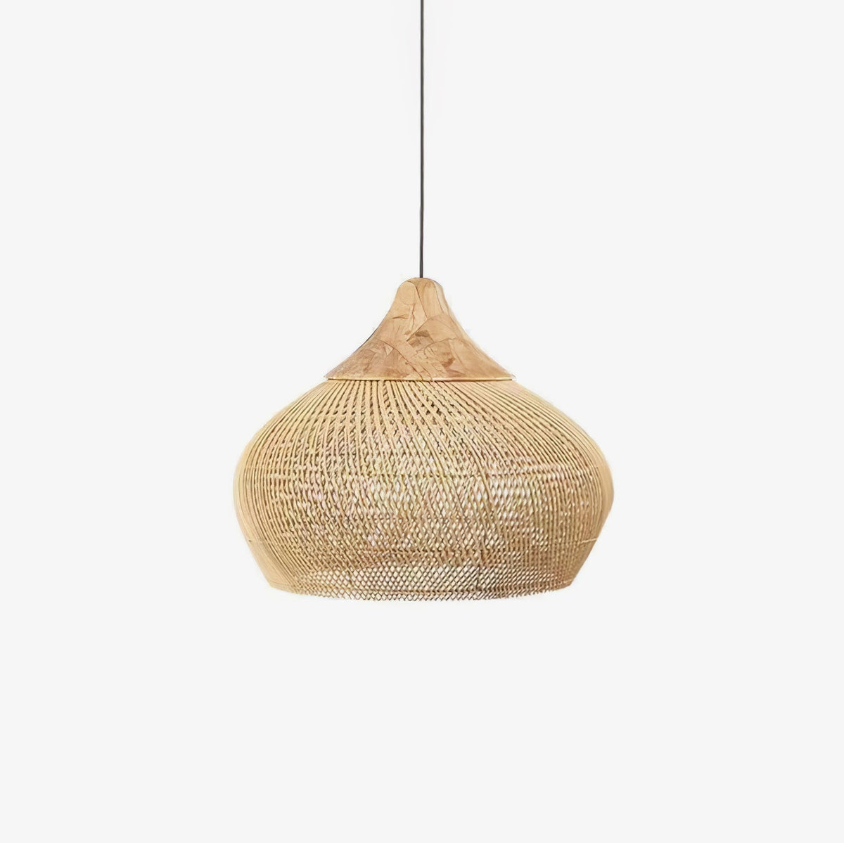 Pendant Light Handcrafted Rattan Adjustable Height
