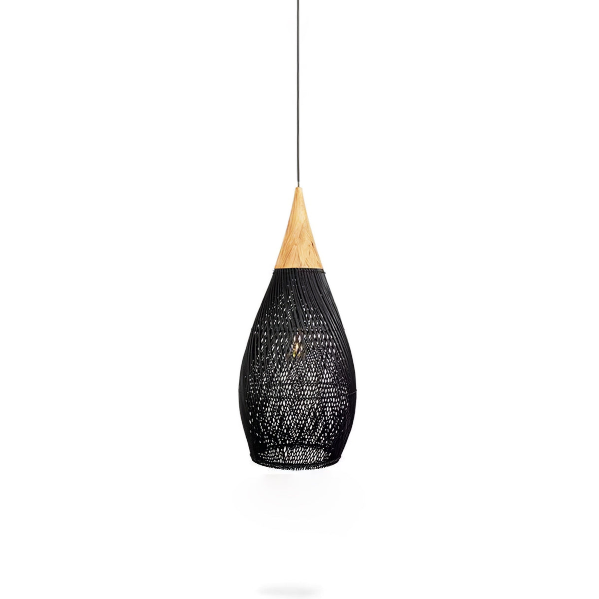 Pendant Light Handcrafted Rattan Adjustable Height