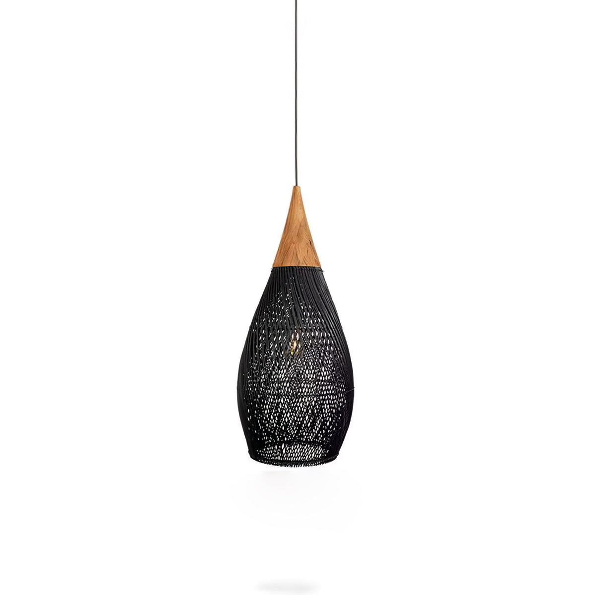 Pendant Light Handcrafted Rattan Adjustable Height