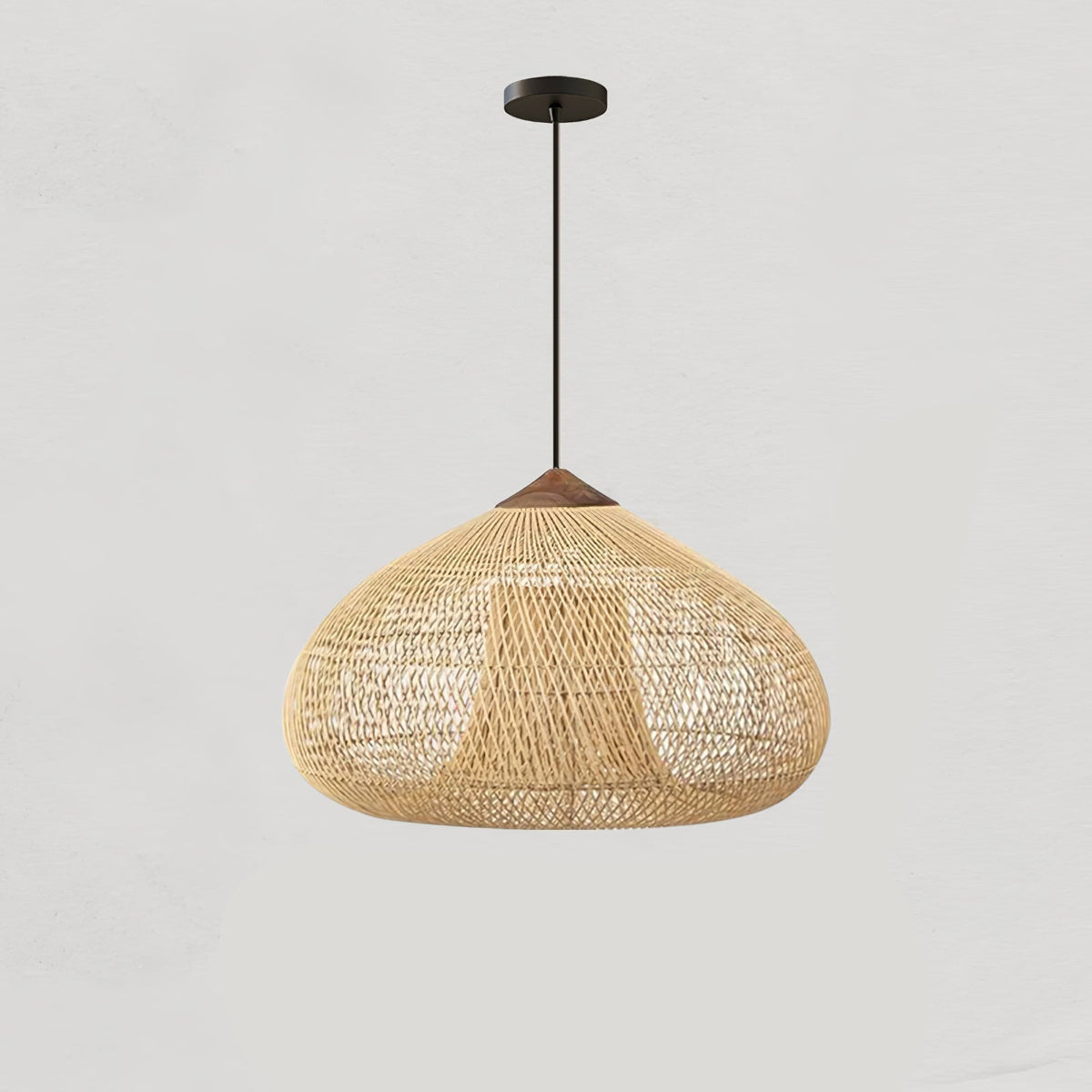 Pendant Light Handcrafted Rattan Adjustable Height