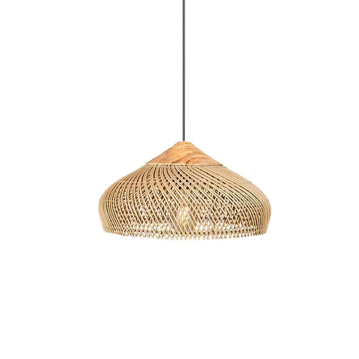Pendant Light Handcrafted Rattan Adjustable Height