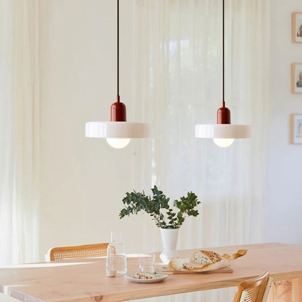 Pendant Light Handmade Glass Adjustable Suspension