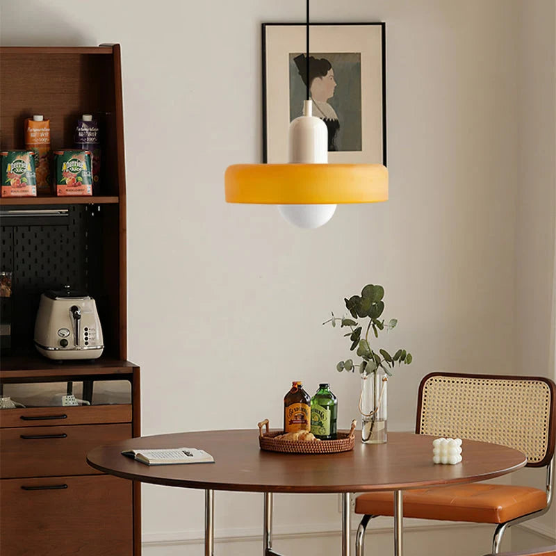 Pendant Light Handmade Glass Adjustable Suspension