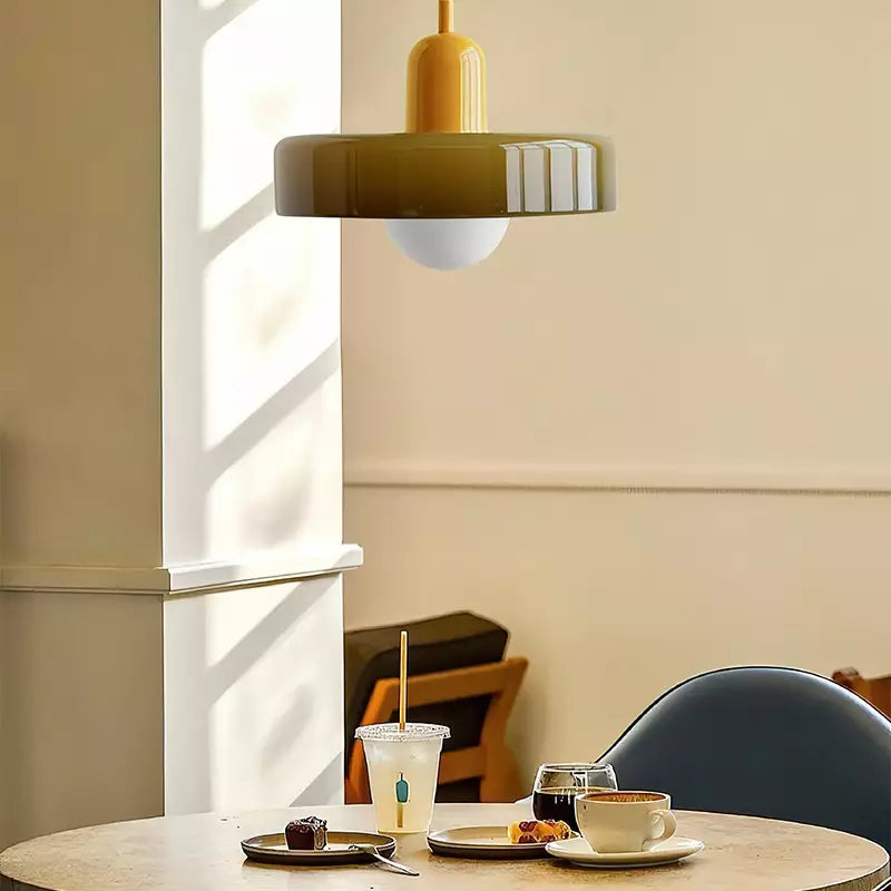 Pendant Light Handmade Glass Adjustable Suspension