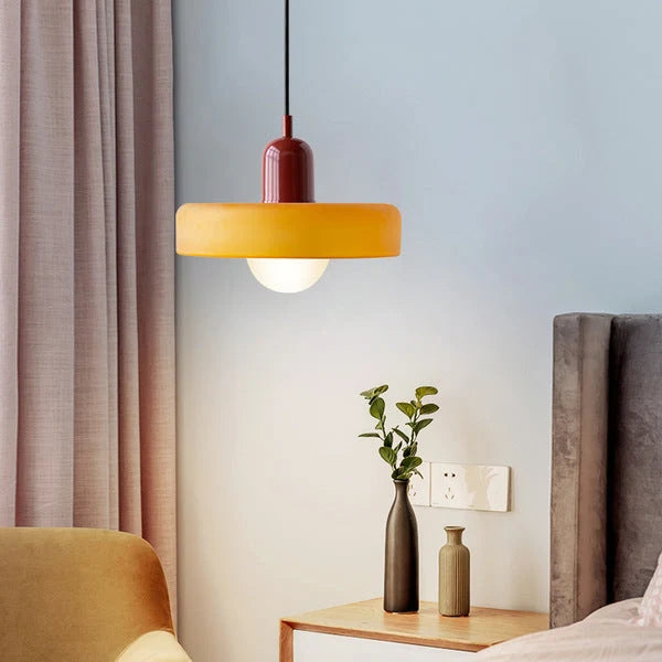 Pendant Light Handmade Glass Adjustable Suspension