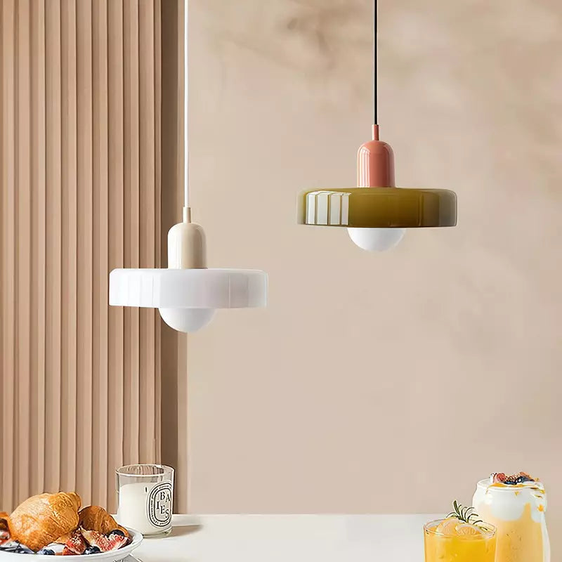 Pendant Light Handmade Glass Adjustable Suspension