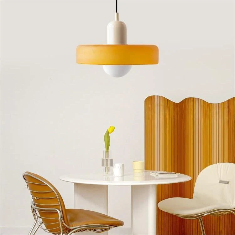 Pendant Light Handmade Glass Adjustable Suspension