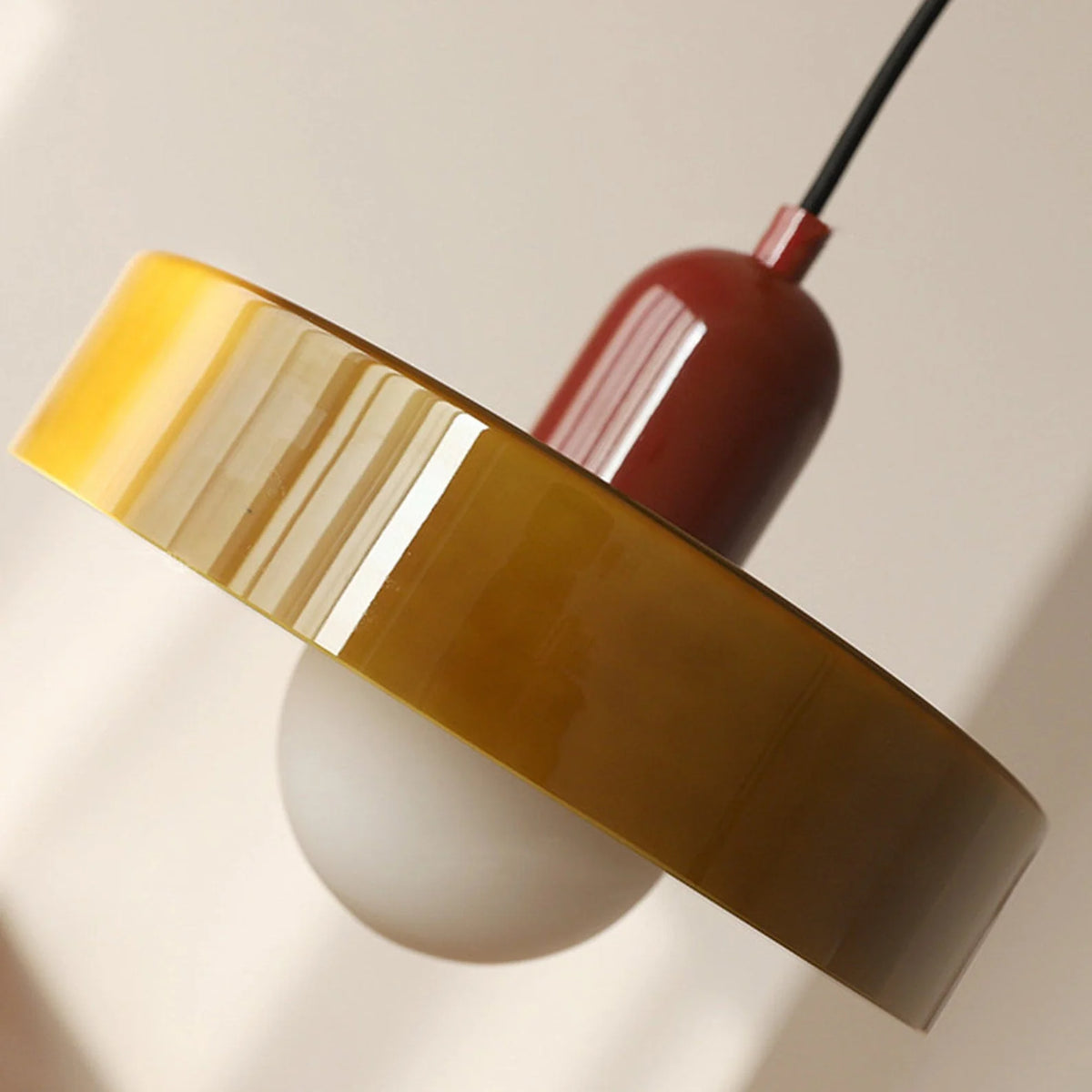 Pendant Light Handmade Glass Adjustable Suspension