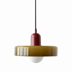 Pendant Light Handmade Glass Adjustable Suspension