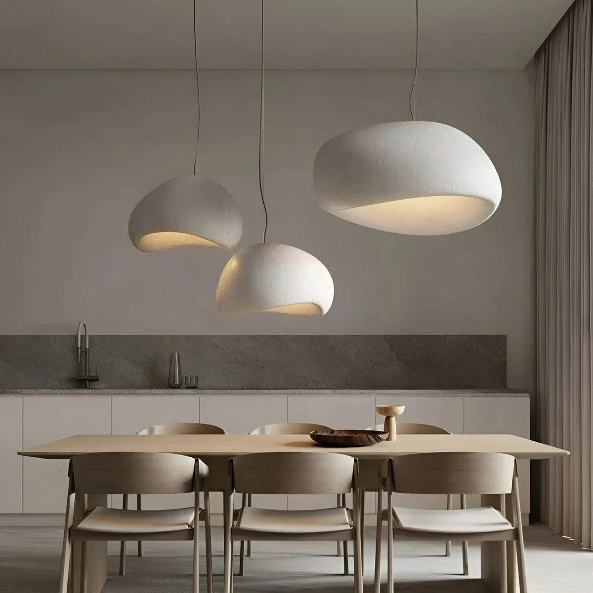 Pendant Light Japanese Dome Warm White LED