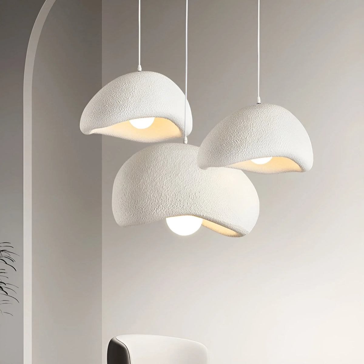 Pendant Light Japanese Dome Warm White LED