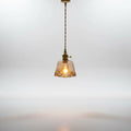 Pendant Light Metal & Glass Warm Ambient Adjustable Height