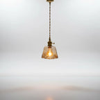 Pendant Light Metal & Glass Warm Ambient Adjustable Height