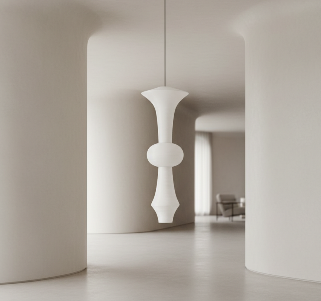 Pendant Light Mulberry Rice Paper Adjustable Height