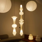 Pendant Light Mulberry Rice Paper Adjustable Height
