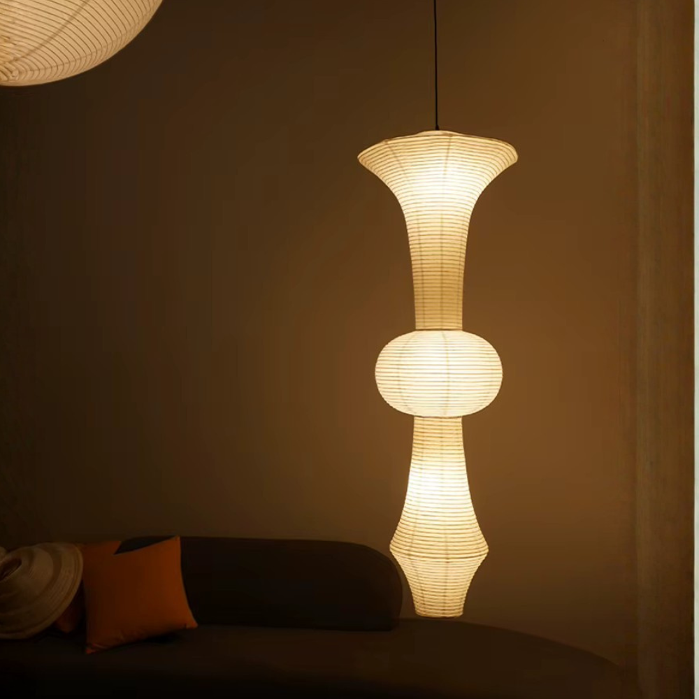 Pendant Light Mulberry Rice Paper Adjustable Height
