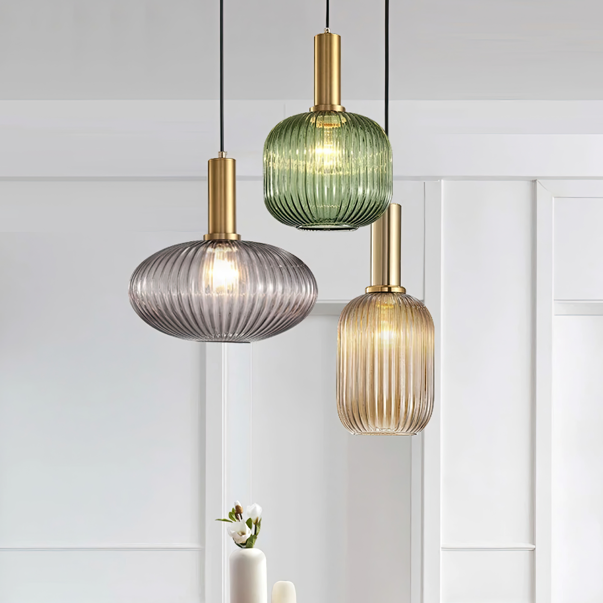 Pendant Light Nordic Design Tinted Glass Shade