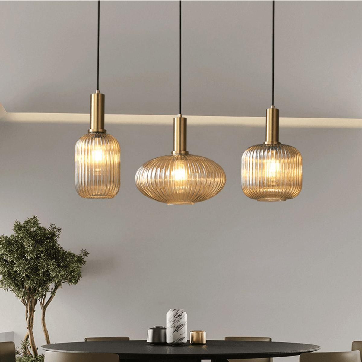 Pendant Light Nordic Design Tinted Glass Shade