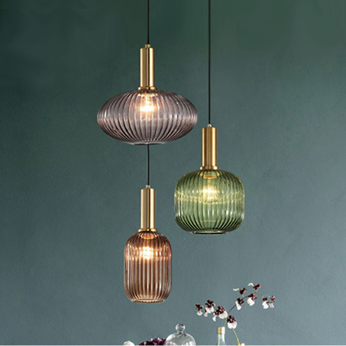 Pendant Light Nordic Design Tinted Glass Shade