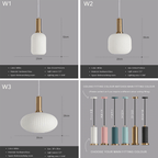 Pendant Light Nordic Design Tinted Glass Shade