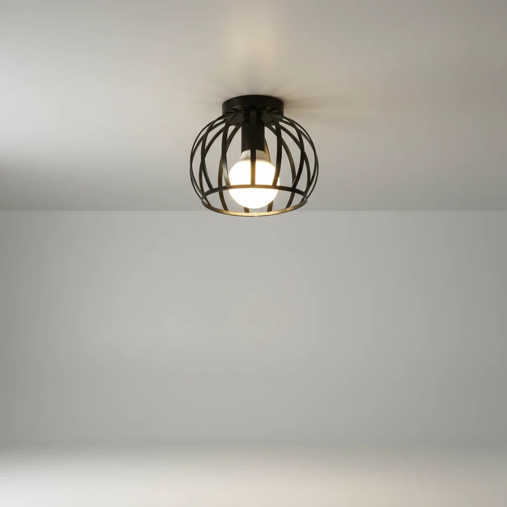 Pendant Light Open Metal Grid Dimmable E27 8 Inch