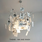 Pendant Light Paper Customizable Panels Tool-Free Assembly