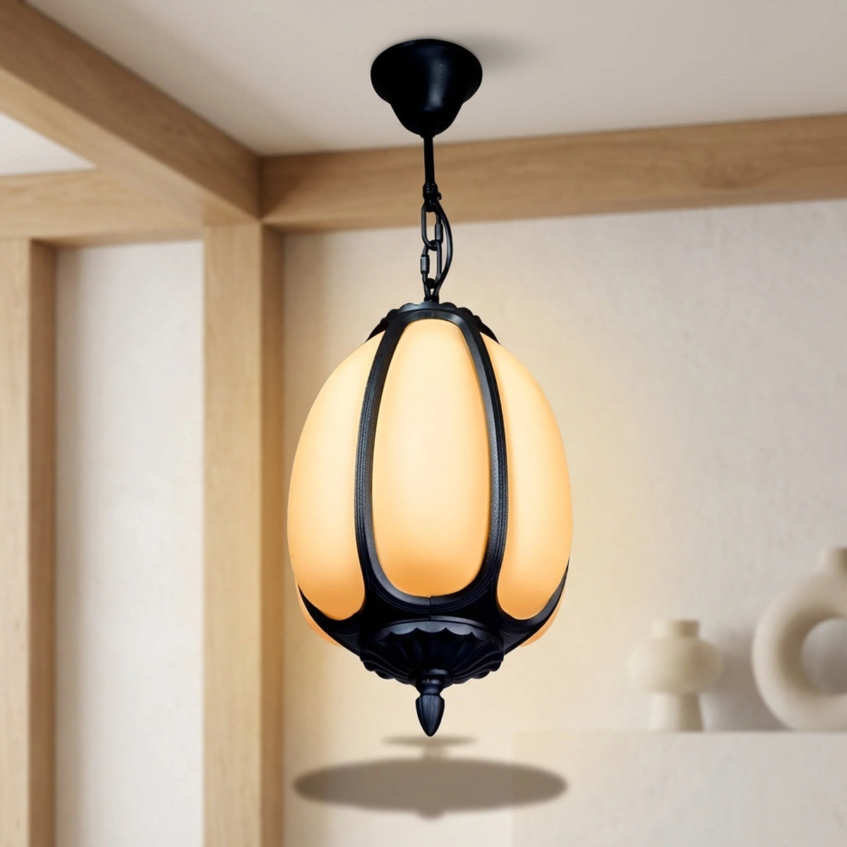 Pendant Light Pumpkin Design Waterproof Adjustable Cord