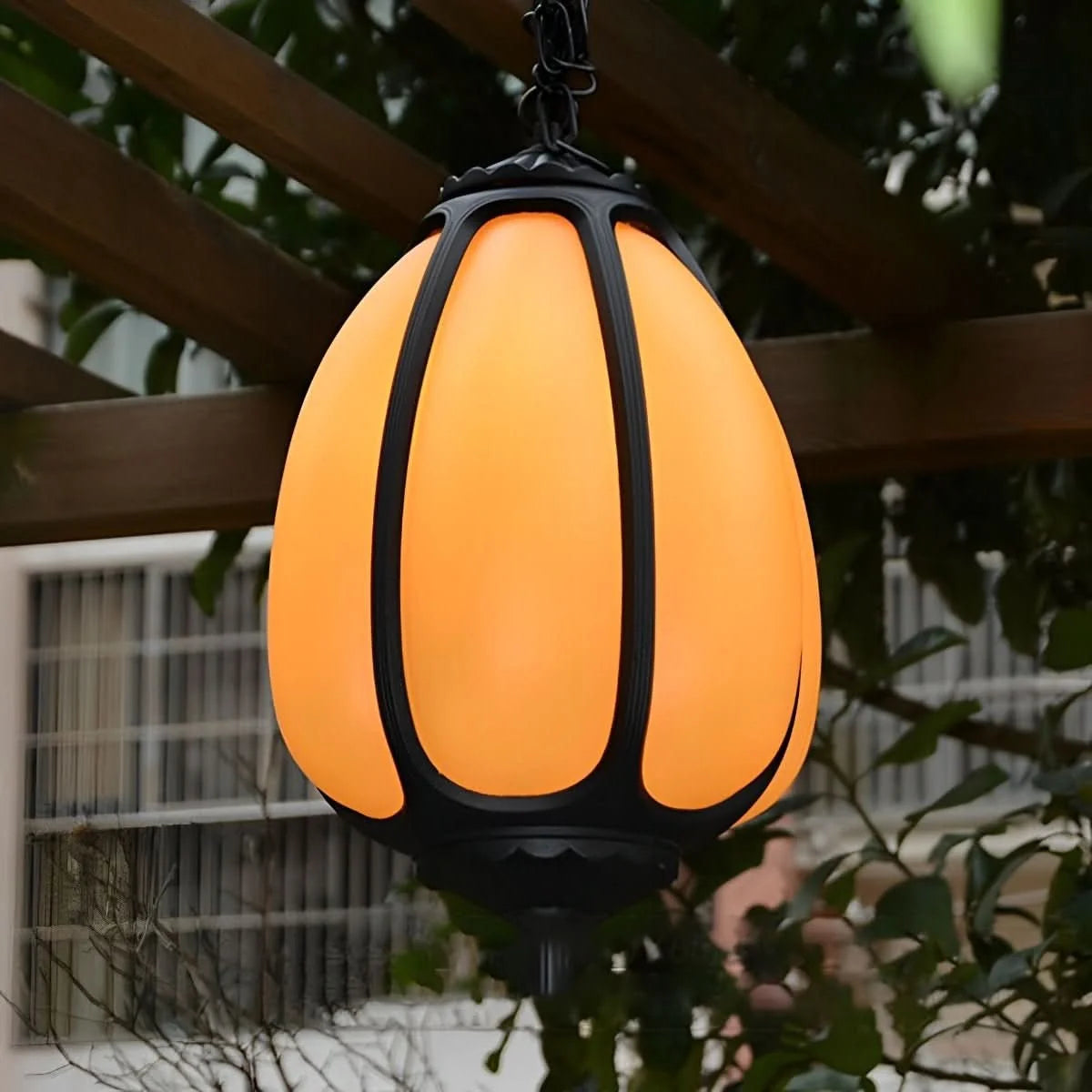 Pendant Light Pumpkin Design Waterproof Adjustable Cord