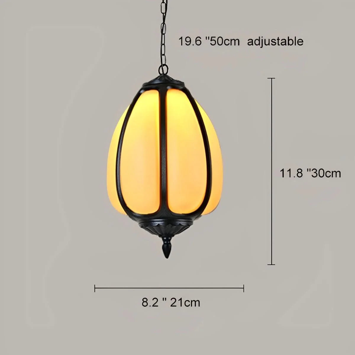 Pendant Light Pumpkin Design Waterproof Adjustable Cord