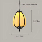 Pendant Light Pumpkin Design Waterproof Adjustable Cord