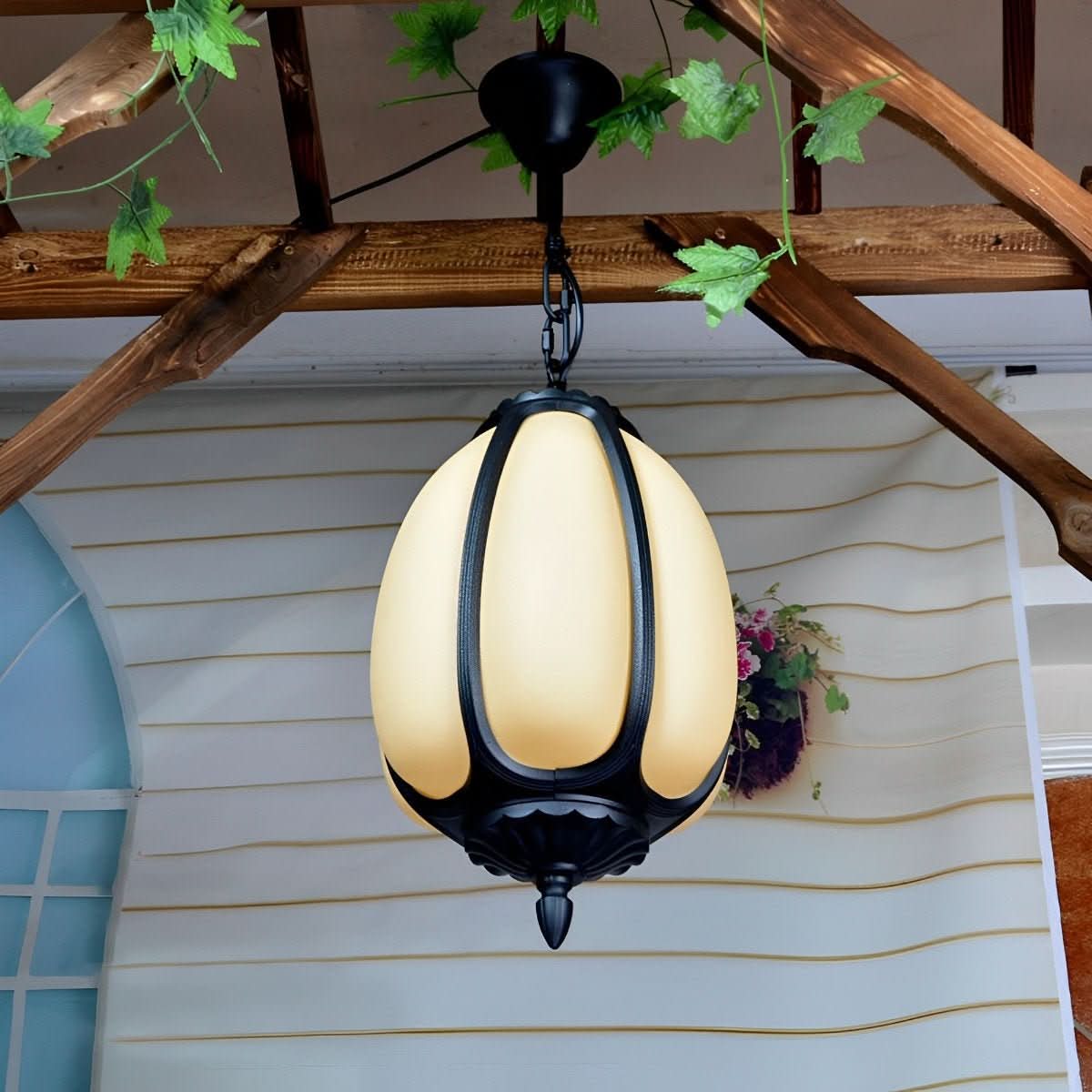Pendant Light Pumpkin Design Waterproof Adjustable Cord