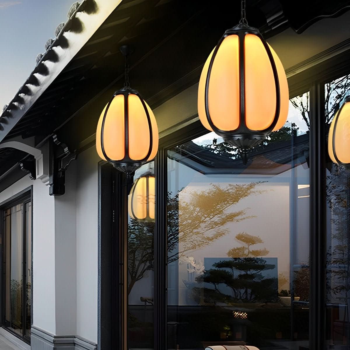 Pendant Light Pumpkin Design Waterproof Adjustable Cord
