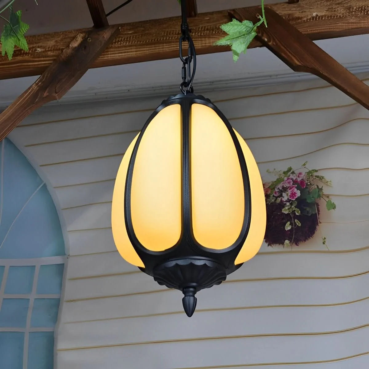 Pendant Light Pumpkin Design Waterproof Adjustable Cord