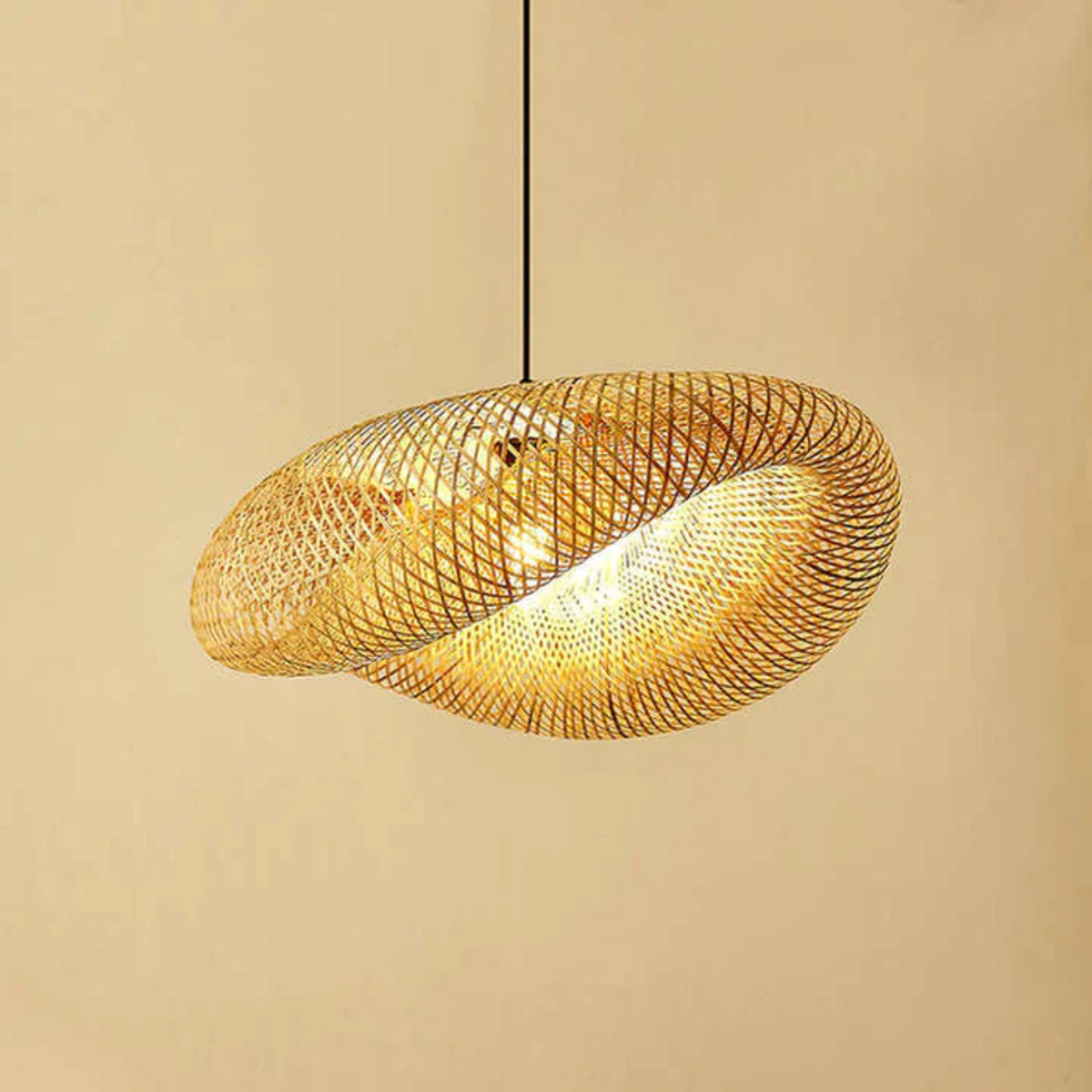 Pendant Light Rattan & Bamboo Integrated LED