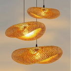 Pendant Light Rattan & Bamboo Integrated LED