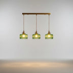 Pendant Light Ribbed Glass Adjustable Height