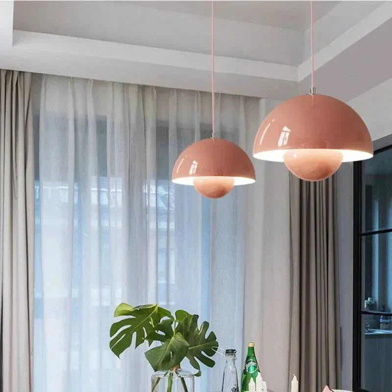 Pendant Light Scandinavian Floral Shade Warm & Cold White