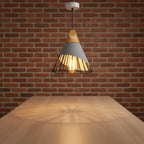 Pendant Light Scandinavian Wood & Aluminum